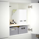 BESTÅ Mueble sala con puertas, blanco/Laxviken blanco, 120x42x193 cm