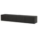 BESTÅ Mueble TV con puertas, negro con café/Lappviken negro con café, 240x42x38 cm