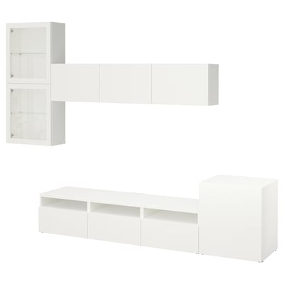 BESTÅ Mueble TV puertas vidrio