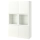 BESTÅ Vitrina, blanco/Förvaltare blanco, 120x42x193 cm