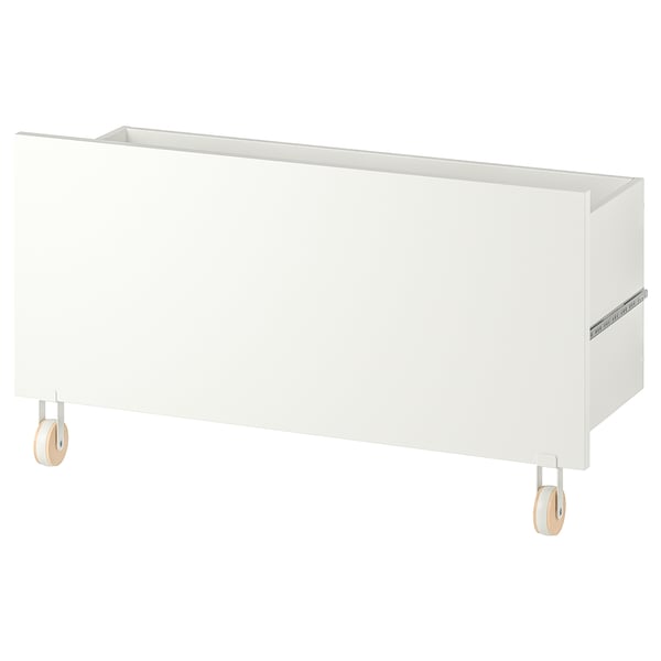 BILLY Cajón, blanco/Con ruedas, 80x28x43 cm
