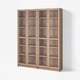 BILLY / OXBERG Combinación librería puertas vidrio, Efecto roble, 160x202 cm