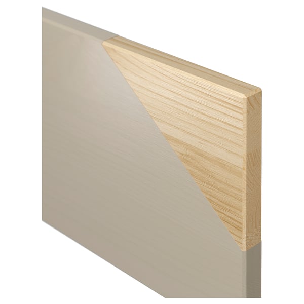 BLÄSTÅSEN Mesita de noche, beige grisáceo, 50x37x76 cm