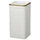BLOMNING Recipiente con tapa metal, blanco hueso/Para café/té, 10x10x20 cm