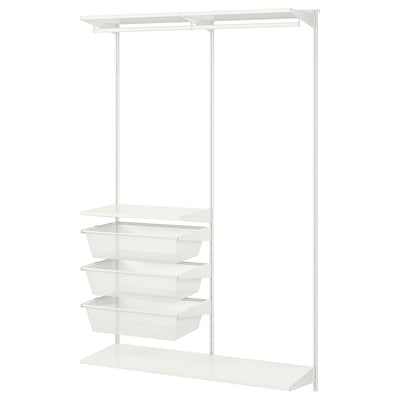 BOAXEL Combinación de clóset, blanco, 125x40x201 cm