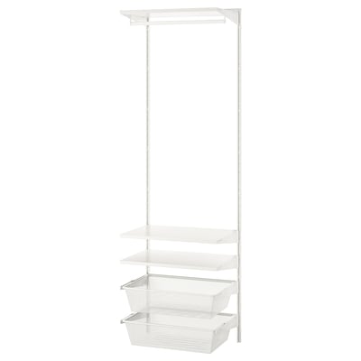 BOAXEL Combinación de clóset, blanco, 62x40x201 cm