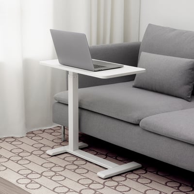 BOLLSIDAN Mesa soporte para portátil, blanco, 68x36 cm