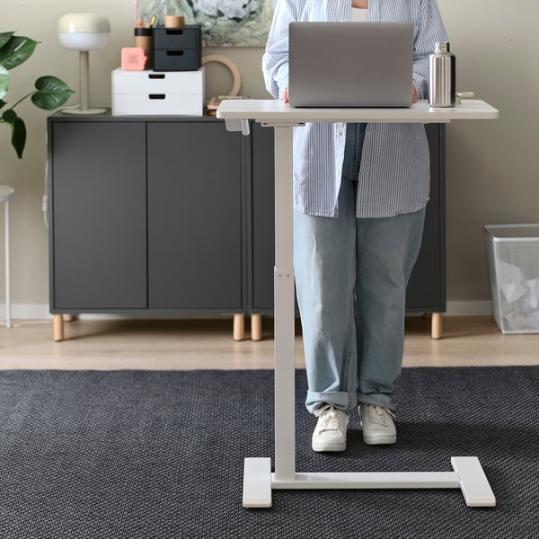 BOLLSIDAN Mesa soporte para portátil, blanco, 68x36 cm