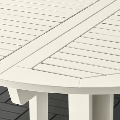 BONDHOLMEN Mesa para Jardín / Exterior, blanco/beige, 108 cm