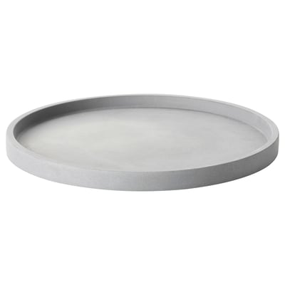 BOYSENBÄR Plato para matera, Interior / exterior gris claro, 27 cm