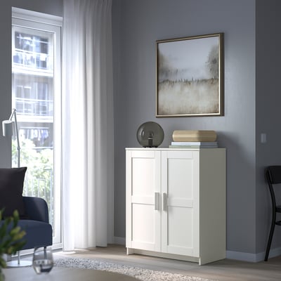 BRIMNES Mueble con puertas, blanco, 78x95 cm