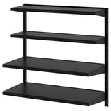 BROR Combi estante pared, negro, 88x30/45x90 cm