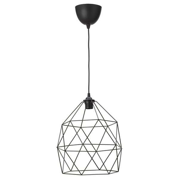 BRUNSTA / HEMMA Lámpara colgante, negro, 30 cm