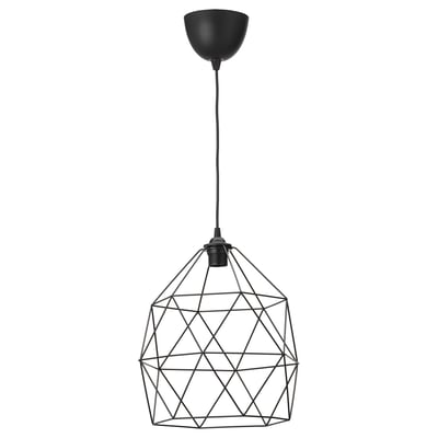 BRUNSTA / HEMMA Lámpara colgante, negro, 30 cm