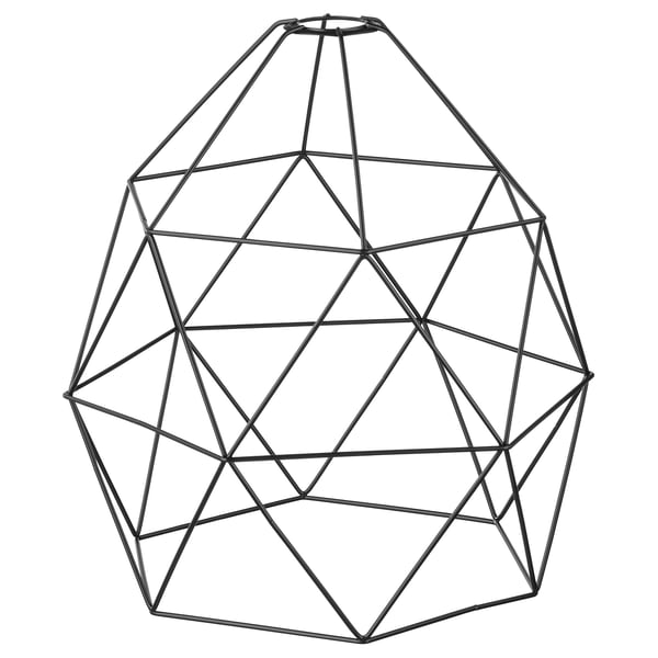 BRUNSTA Pantalla para lámpara de techo, negro, 30 cm