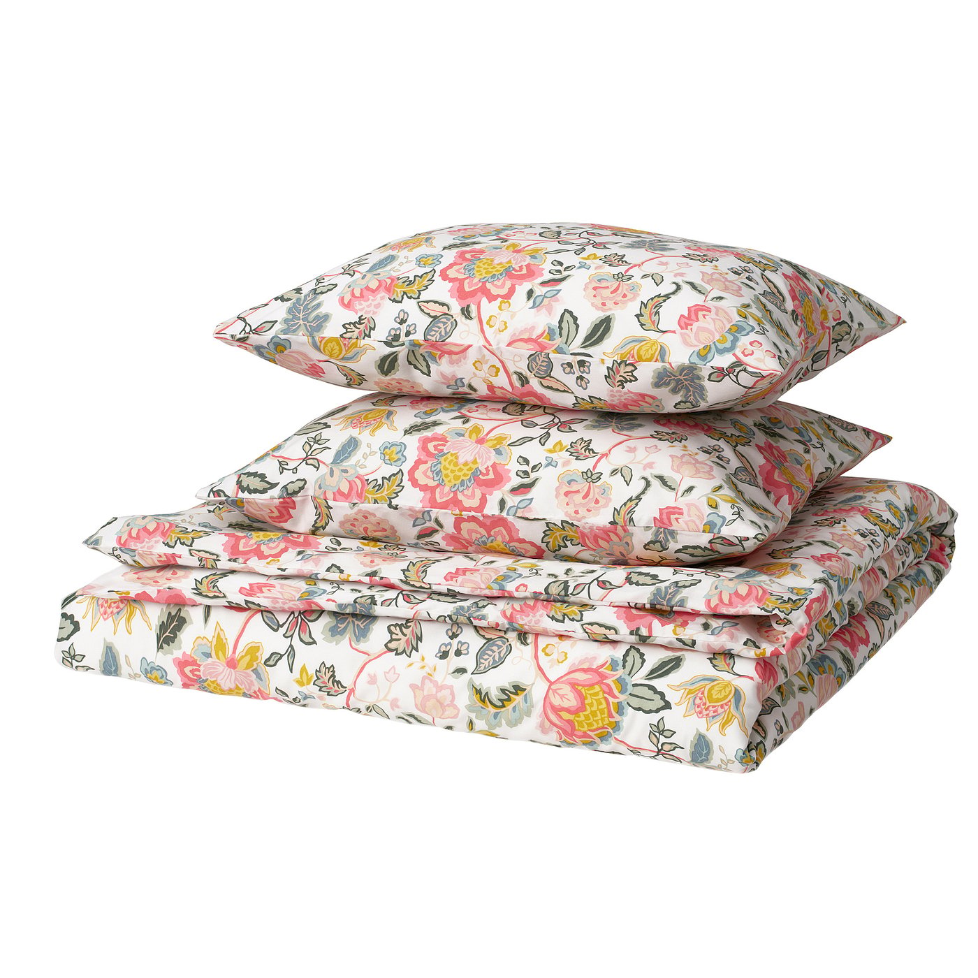 DAGGSALVIA Funda plumón con 2 fundas almohada, multicolor/floral, 240x220/50x60 cm