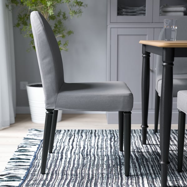 DANDERYD Silla, negro/Vissle gris