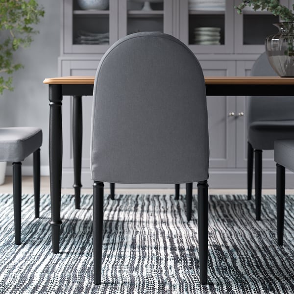 DANDERYD Silla, negro/Vissle gris