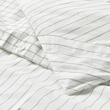 DOFTAKLEJA Funda de plumón y funda almohada, blanco/gris oscuro, 150x200/50x60 cm