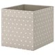 Opción: DRÖNA Caja, beige/Lunares, 33x38x33 cm