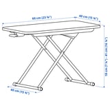 DUBBLA Mesa soporte para portátil, naranja, 60x40 cm