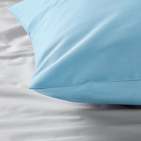 DVALA Funda de almohada, azul claro, 50x70 cm