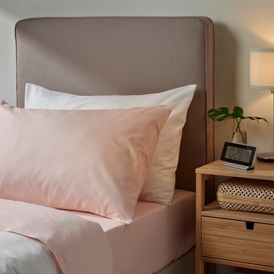 DVALA Funda de almohada, rosado claro, 50x60 cm