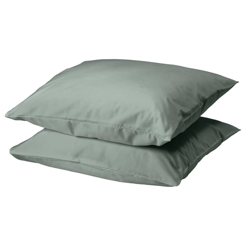 DVALA Funda de almohada, verde grisáceo, 50x60 cm