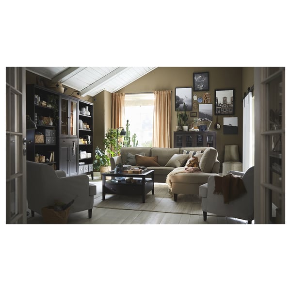 DYTÅG Cortinas, 1 par, beige oscuro/con cinta de fruncir, 145x250 cm