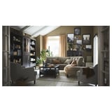 DYTÅG Cortinas, 1 par, beige oscuro/con cinta de fruncir, 145x250 cm