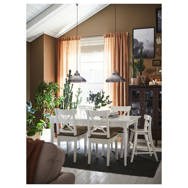 DYTÅG Cortinas, 1 par, beige oscuro/con cinta de fruncir, 145x250 cm