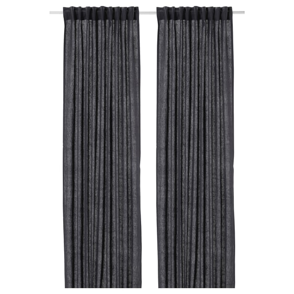 DYTÅG Cortinas, 1 par, gris oscuro, 145x250 cm