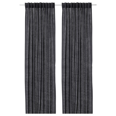 DYTÅG Cortinas, 1 par, gris oscuro, 145x250 cm
