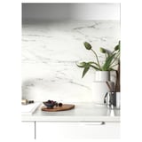 EKBACKEN Superficie de cocina / Mesón, blanco Efecto mármol/Laminado, 186x2.8 cm