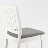 EKEDALEN Silla de bar con espaldar, blanco/Orrsta gris claro, 62 cm