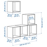 EKET Estantería de cubos, blanco, 105x35x120 cm