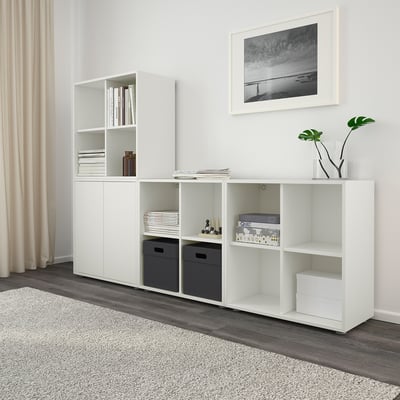 EKET Mueble con 4 compartimentos, blanco, 70x35x70 cm