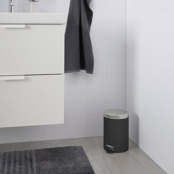 EKOLN Caneca de basura, gris oscuro, 3 l