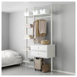 ELVARLI Combinación de clóset, blanco, 135x51x222-350 cm
