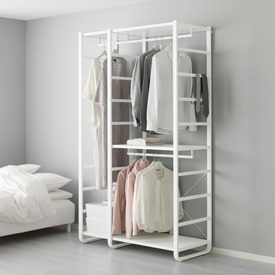 ELVARLI Combinación de clóset, blanco, 125x55x216 cm