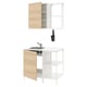 ENHET Cocina, blanco/Efecto roble, 103x63.5x222 cm