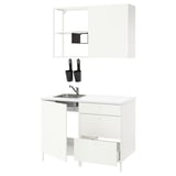 ENHET Cocina, blanco, 123x63.5x222 cm