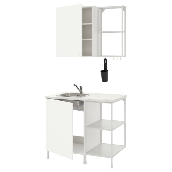 ENHET Cocina, blanco, 103x63.5x222 cm