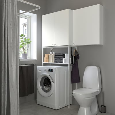 ENHET Mueble, blanco, 140x32x204 cm