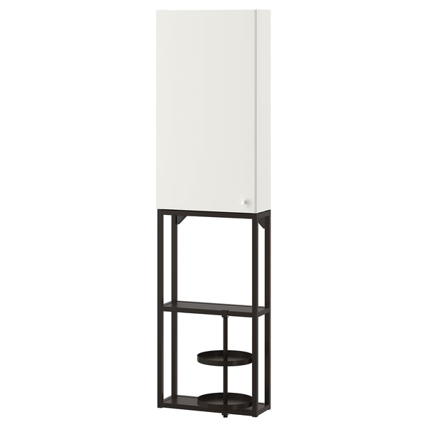 ENHET Mueble, gris oscuro/blanco, 40x17x150 cm
