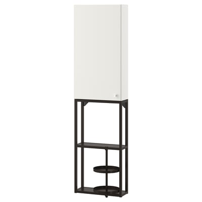 ENHET Mueble, gris oscuro/blanco, 40x17x150 cm