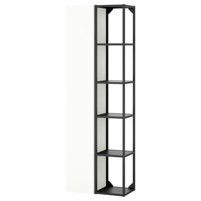 ENHET Mueble, gris oscuro/blanco, 60x32x180 cm
