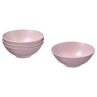 FÄRGKLAR Tazón / bowl, Mate rosado claro, 16 cm