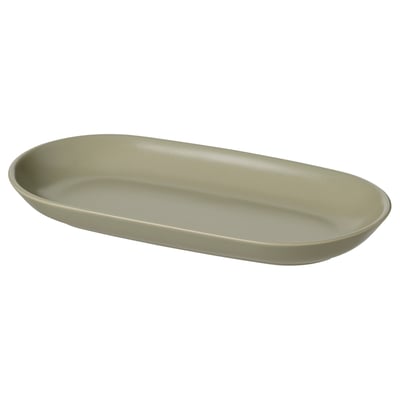 FÄRGKLAR Tazón / bowl para servir, Mate verde, 27x14 cm