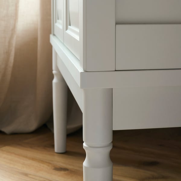 FÄRJKARL Mueble con almacenamiento, blanco hueso, 77x45x116 cm